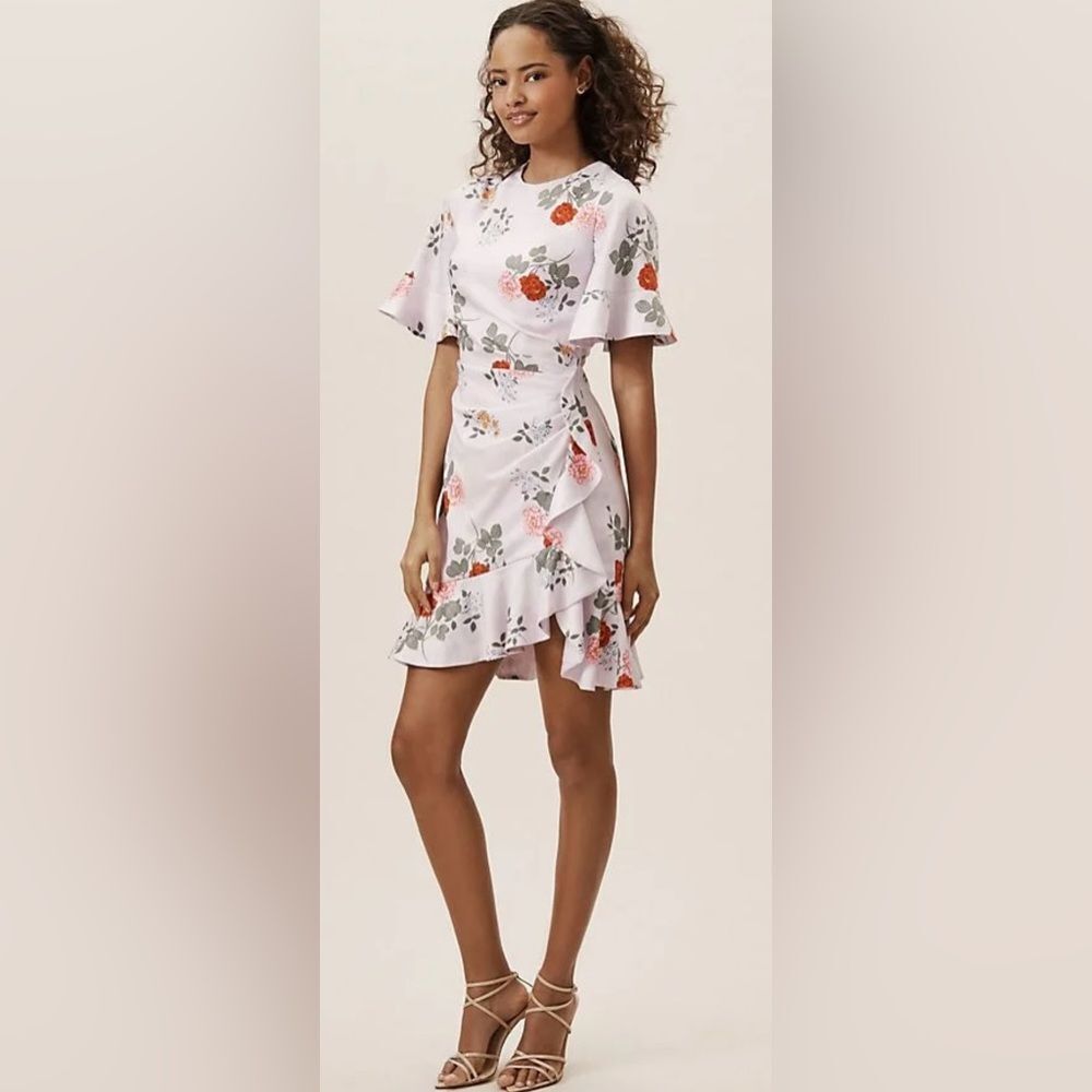 KEEPSAKE the Label Asymmetrical Floral Dress , M